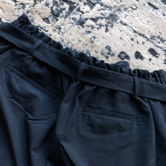 NWT LOFT Tie Waist Slim Pants, Navy - Picture 16 of 16